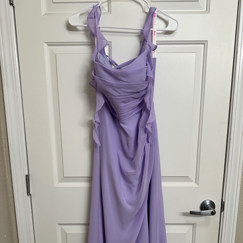 Azazie Lavender Ruffled Chiffon Wedding Dress